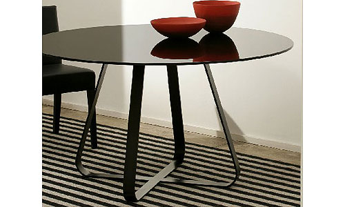 Ambientes contemporáneos mesa de comedor redonda mod. glass 7 ...